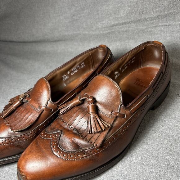 Allen Edmonds Mansfield Brown Leather Tassel Loafers Shoes Men Size 9.5 D - Picture 5 of 12